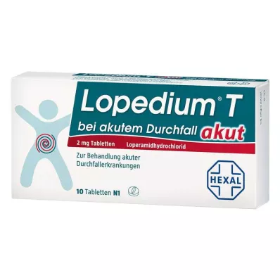 Lopedium T ostre tabletki na ostrą biegunkę, 10 szt Lopedium T ostre tabletki na ostrą biegunkę, 10 szt
