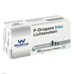 P DRAGEES niebieski, 50 szt