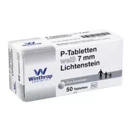 P TABLETTEN biały, skok 7 mm, 50 szt