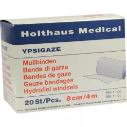 YPSIGAZE Opatrunek z gazy 8 cmx4 m, 20 szt