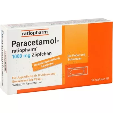 PARACETAMOL-ratiopharm 1000 mg czopki, 10 szt