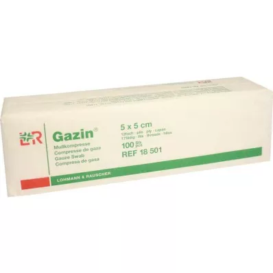 GAZIN Gaza komp.5x5 cm niesterylna 12x Op, 100 szt GAZIN Gaza komp.5x5 cm niesterylna 12x Op, 100 szt