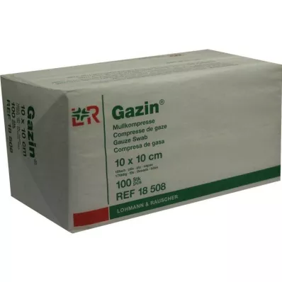 GAZIN Gaza komp.10x10 cm niesterylna 16x op, 100 szt GAZIN Gaza komp.10x10 cm niesterylna 16x op, 100 szt