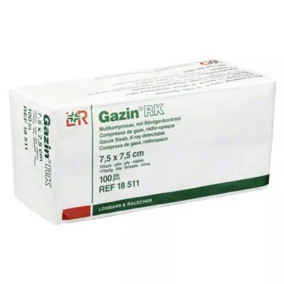 GAZIN Gaza komp.7,5x7,5 cm niesterylna 12x RK, 100 szt