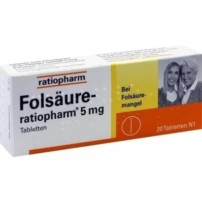 FOLSÄURE-RATIOPHARM Tabletki 5 mg, 20 szt