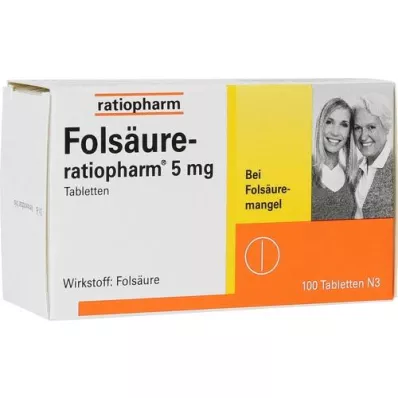 FOLSÄURE-RATIOPHARM Tabletki 5 mg, 100 szt