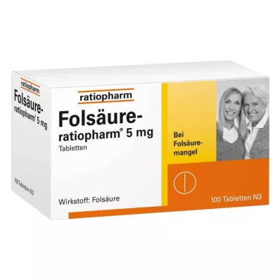 FOLSÄURE-RATIOPHARM Tabletki 5 mg, 100 szt FOLSÄURE-RATIOPHARM Tabletki 5 mg, 100 szt