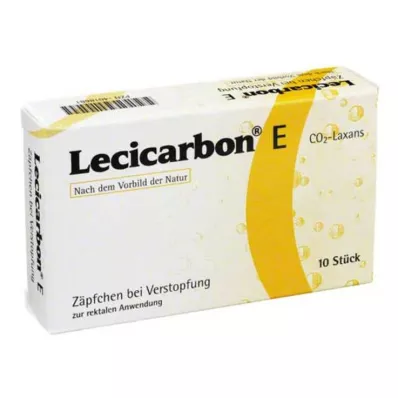 LECICARBON E CO2 Laxans czopki dla dorosłych, 10 szt