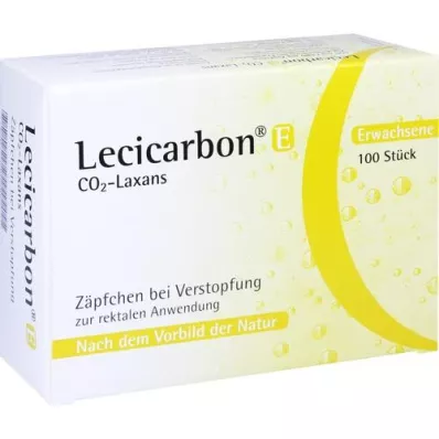 LECICARBON E CO2 Laxans czopki dla dorosłych, 100 szt
