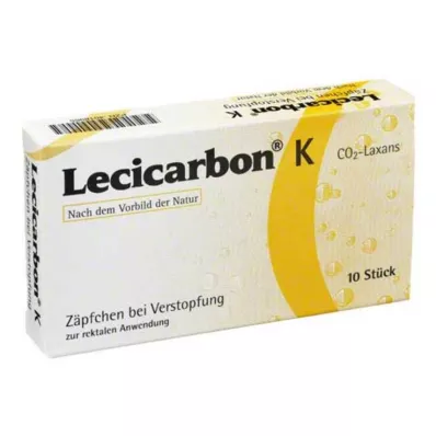 LECICARBON K CO2 Laxans czopki dla dzieci, 10 szt
