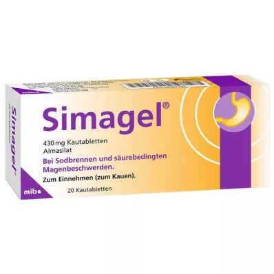 SIMAGEL Tabletki do żucia, 20 szt SIMAGEL Tabletki do żucia, 20 szt