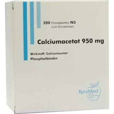CALCIUMACETAT Tabletki powlekane 950 mg, 200 szt