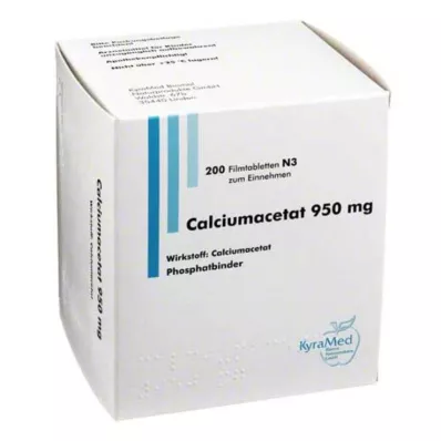 CALCIUMACETAT Tabletki powlekane 950 mg, 200 szt