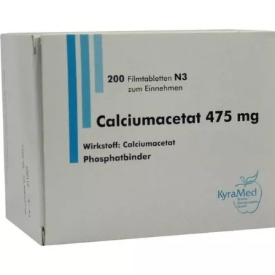 CALCIUMACETAT Tabletki powlekane 475 mg, 200 szt