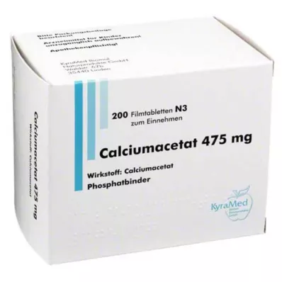 CALCIUMACETAT Tabletki powlekane 475 mg, 200 szt