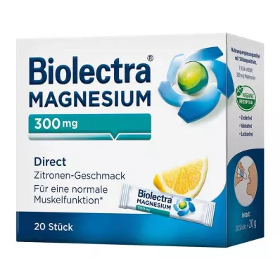 BIOLECTRA Magnesium 300 mg Direct Lemon Sticks, 20 szt BIOLECTRA Magnesium 300 mg Direct Lemon Sticks, 20 szt