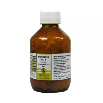 Biochemia 3 Ferrum phoricum D 6 tabletek, 1000 sztuk