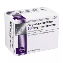 CALCIUMACETAT NEFRO Tabletki powlekane 500 mg, 200 szt