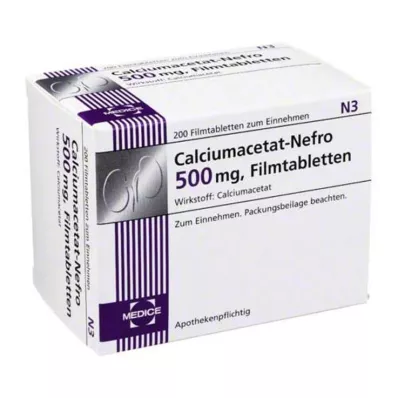 Octan wapnia Nefro 500 mg tabletki powlekane, 200 szt