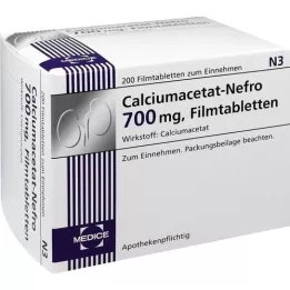 CALCIUMACETAT NEFRO Tabletki powlekane 700 mg, 200 szt