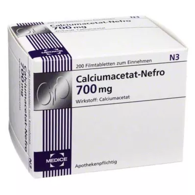 Octan wapnia Nefro 700 mg tabletki powlekane, 200 szt Octan wapnia Nefro 700 mg tabletki powlekane, 200 szt