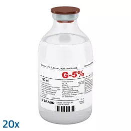 GLUCOSE 5% roztwór B.Braun do wstrzykiwań, 20 x 50 ml