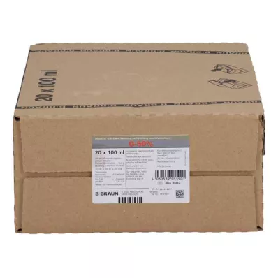 Butelki do wstrzykiwań z glukozą 50% B.Braun, 20X100 ml