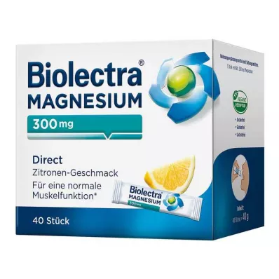 BIOLECTRA Magnesium 300 mg Direct Lemon Sticks, 40 szt BIOLECTRA Magnesium 300 mg Direct Lemon Sticks, 40 szt