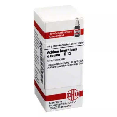 ACIDUM BENZOICUM E Resina D 12 kulek, 10 g