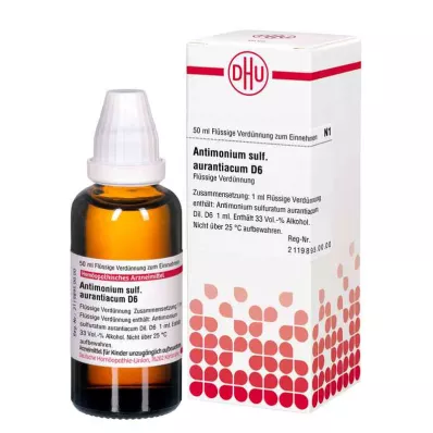 ANTIMONIUM SULFURATUM aurantiacum D 6 Rozcieńczenie, 50 ml