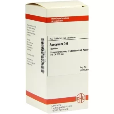 APOCYNUM D 6 tabletek, 200 szt
