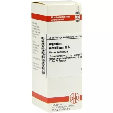 ARGENTUM METALLICUM D 6 Rozcieńczenie, 20 ml
