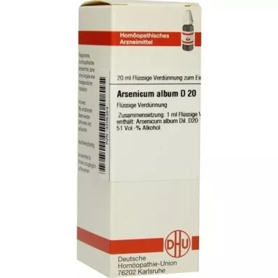 ARSENICUM ALBUM D 20 Rozcieńczenie, 20 ml