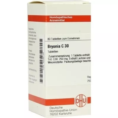 BRYONIA C 30 tabletek, 80 szt