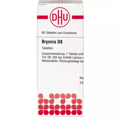 BRYONIA D 8 tabletek, 80 szt