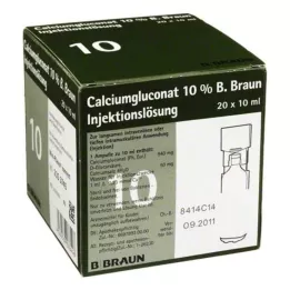 CALCIUMGLUCONAT 10% MPC Roztwór do wstrzykiwań, 20 x 10 ml