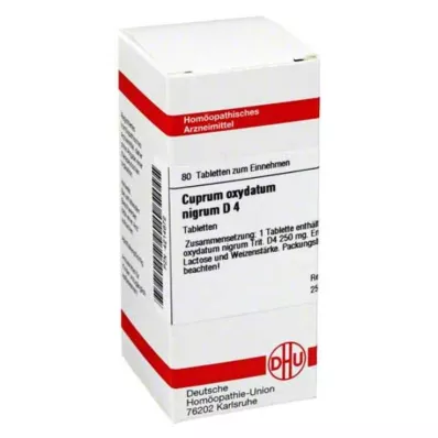 CUPRUM OXYDATUM nigrum D 4 tabletki, 80 szt