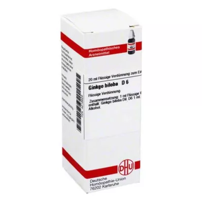 GINKGO BILOBA D 6 Rozcieńczenie, 20 ml GINKGO BILOBA D 6 Rozcieńczenie, 20 ml