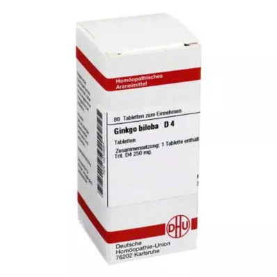 DHU Ginkgo biloba D 4 tabletki, 80 szt