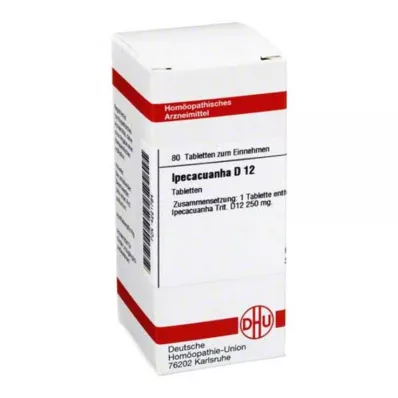 IPECACUANHA D 12 tabletek, 80 szt