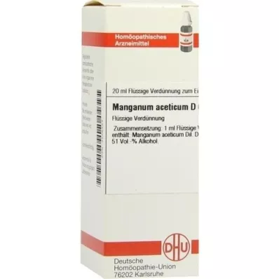 MANGANUM ACETICUM D 6 Rozcieńczenie, 20 ml