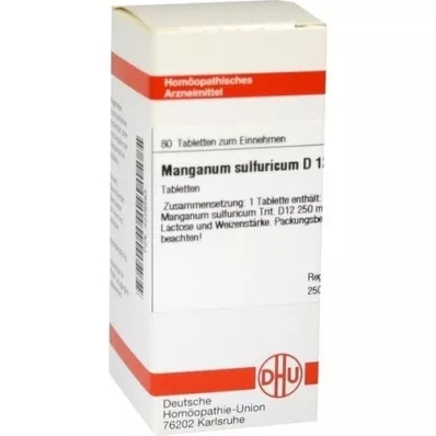 MANGANUM SULFURICUM D 12 tabletek, 80 szt