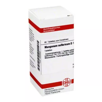 MANGANUM SULFURICUM D 12 tabletek, 80 szt MANGANUM SULFURICUM D 12 tabletek, 80 szt