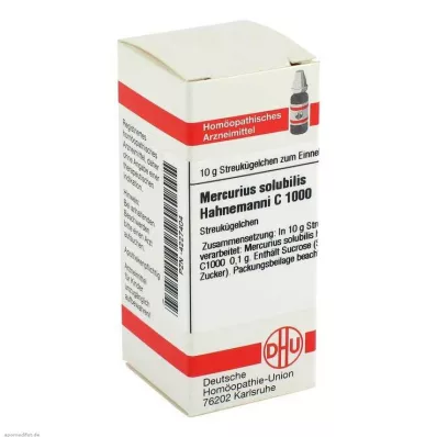 MERCURIUS SOLUBILIS Hahnemanni C 1000 globulek, 10 g