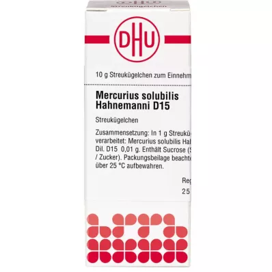 MERCURIUS SOLUBILIS Hahnemanni D 15 globulek, 10 g