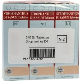 STROPHANTHUS D 4 Tabletki Sanum, 3X80 St