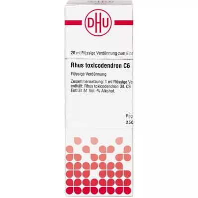 RHUS TOXICODENDRON C 6 Rozcieńczenie, 20 ml