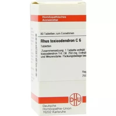 RHUS TOXICODENDRON C 6 tabletek, 80 szt