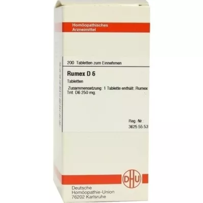 RUMEX D 6 tabletek, 200 szt
