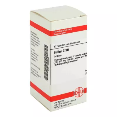 SULFUR C 30 tabletek, 80 szt